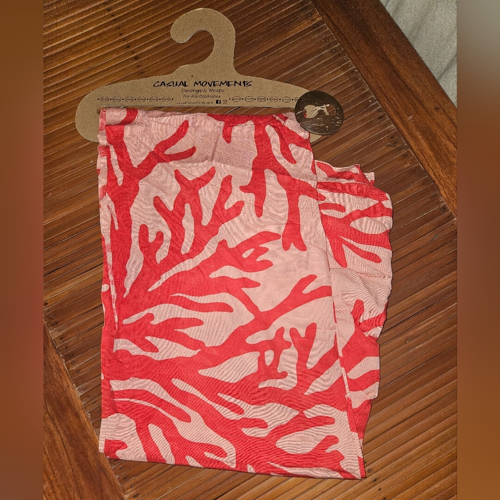 NWT Sarong in Coral Print